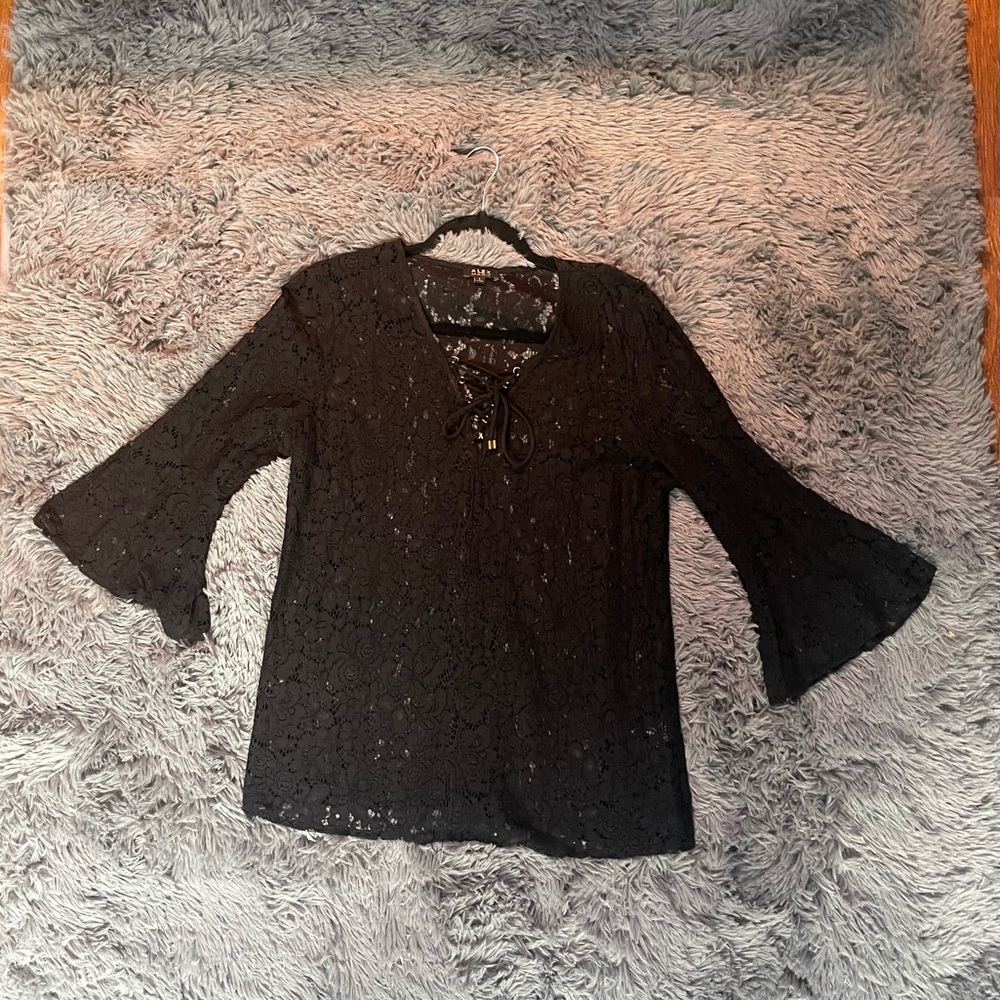 2000s inspired Large Floral Lace Blouse